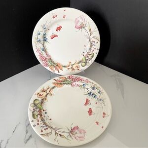SET of 2 Bouquet Dinner Plates by Gien
